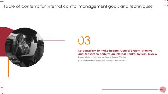 Internal Control Management Goals And Techniques Ppt PowerPoint Presentation Complete With Slides
