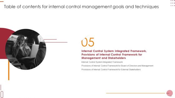 Internal Control Management Goals And Techniques Ppt PowerPoint Presentation Complete With Slides