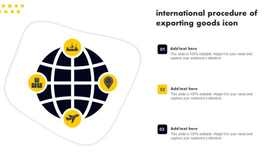 International Procedure Of Exporting Goods Icon Pictures PDF International Procedure Of Exporting Goods Icon Pictures PDF