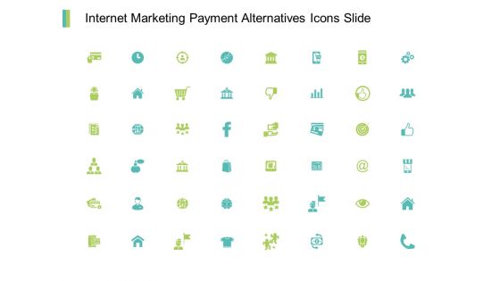 Internet Marketing Payment Alternatives Icons Slide Storage Ppt PowerPoint Presentation Show Icon