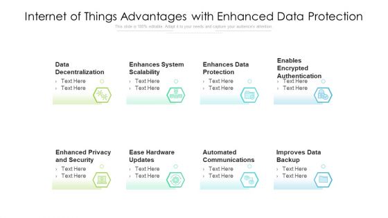 Internet Of Things Advantages With Enhanced Data Protection Ppt PowerPoint Presentation File Background Designs PDF