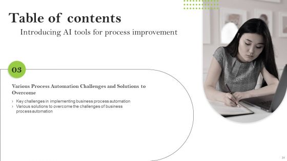 Introducing AI Tools For Process Improvement Ppt PowerPoint Presentation Complete Deck With Slides