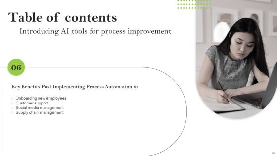Introducing AI Tools For Process Improvement Ppt PowerPoint Presentation Complete Deck With Slides