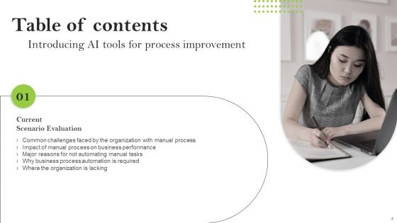 Introducing AI Tools For Process Improvement Ppt PowerPoint Presentation Complete Deck With Slides