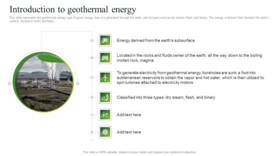 Introduction To Geothermal Energy Geothermal Energy Technologies Structure PDF