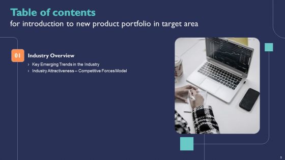 Introduction To New Product Portfolio In Target Area Ppt PowerPoint Presentation Complete Deck With Slides