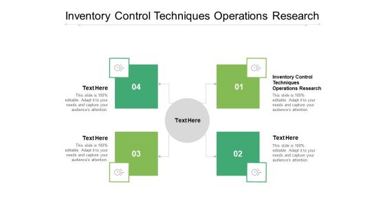 Inventory Control Techniques Operations Research Ppt PowerPoint Presentation Infographic Template Backgrounds Cpb Pdf
