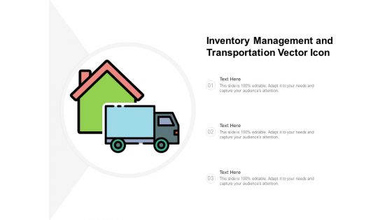 Inventory Management And Transportation Vector Icon Ppt Powerpoint Presentation Professional Template