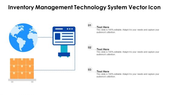 Inventory Management Technology System Vector Icon Ppt PowerPoint Presentation Gallery Styles PDF
