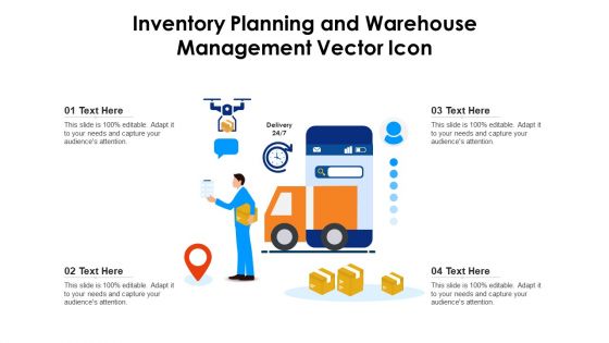Inventory Planning And Warehouse Management Vector Icon Ppt PowerPoint Presentation Infographic Template Objects PDF