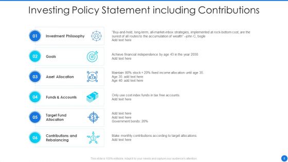 Investing Policy Ppt PowerPoint Presentation Complete Deck With Slides