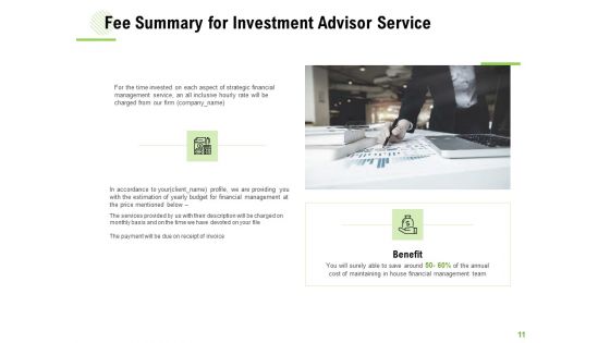 Investment Advisor Service Proposal Ppt PowerPoint Presentation Complete Deck With Slides