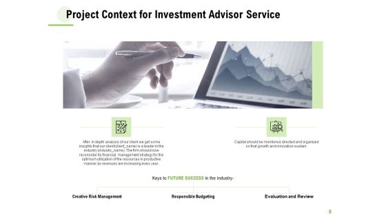 Investment Advisor Service Proposal Ppt PowerPoint Presentation Complete Deck With Slides