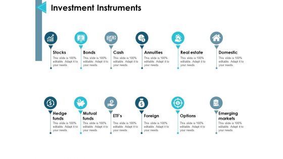 Investment Instruments Ppt PowerPoint Presentation Layouts Outline