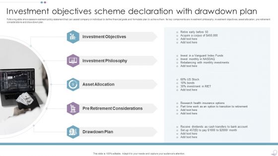 Investment Objectives Scheme Declaration With Drawdown Plan Sample PDF