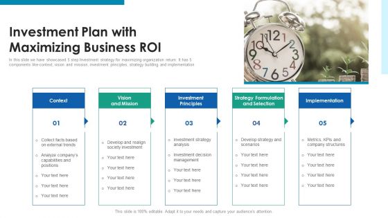 Investment Plan With Maximizing Business Roi Ppt PowerPoint Presentation Inspiration Show PDF Investment Plan With Maximizing Business Roi Ppt PowerPoint Presentation Inspiration Show PDF
