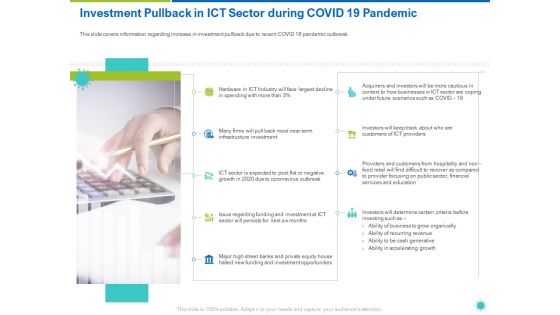 Investment Pullback In ICT Sector During COVID 19 Pandemic Ppt Visual Aids Pictures PDF