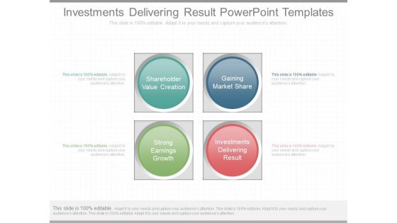 Investments Delivering Result Powerpoint Templates