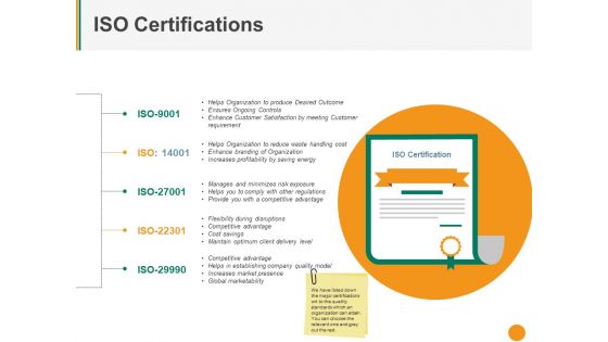 Iso Certifications Ppt PowerPoint Presentation Show Graphics Pictures