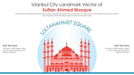 Istanbul City Landmark Vector Of PowerPoint Presentation PPT Template PDF