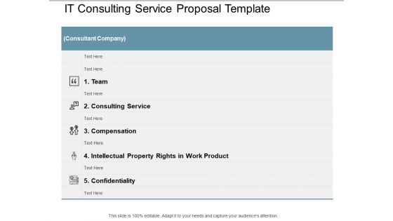 It Consulting Service Proposal Template Ppt Powerpoint Presentation Ideas Good