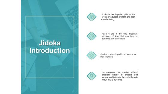 Jidoka Introduction Management Ppt PowerPoint Presentation Summary Guidelines