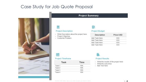Job Estimate Proposal Template Ppt PowerPoint Presentation Complete Deck With Slides