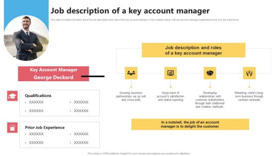 KAM Evaluation Procedure In The Organization Job Description Of A Key Account Diagrams PDF