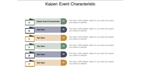 Kaizen Event Characteristic Ppt PowerPoint Presentation Gallery Themes Cpb