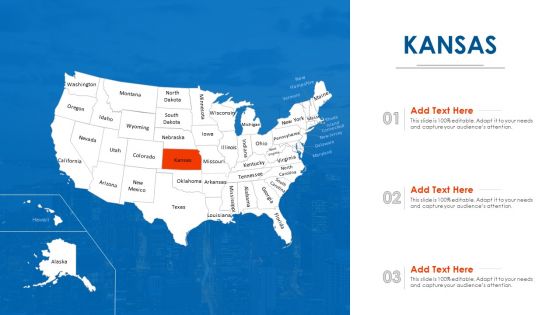 Kansas Map PowerPoint Presentation Ppt Template PDF