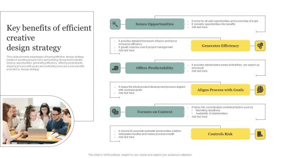 Key Benefits Of Efficient Creative Design Strategy Themes PDF