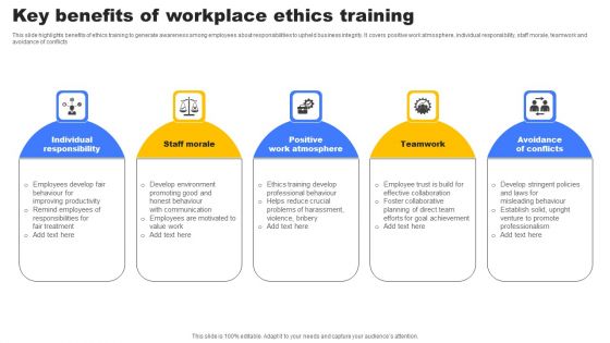 Key Benefits Of Workplace Ethics Training Microsoft PDF