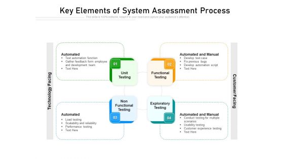 Key Elements Of System Assessment Process Ppt PowerPoint Presentation Styles Graphics Pictures PDF