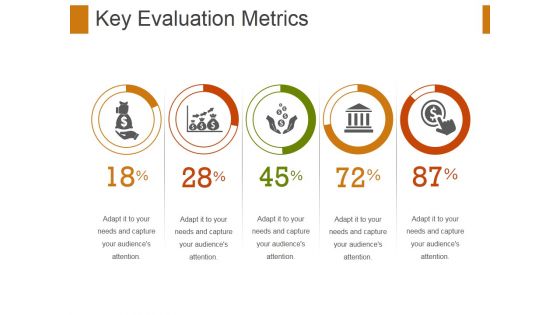 Key Evaluation Metrics Ppt PowerPoint Presentation Layouts Icons