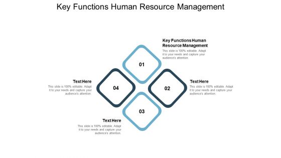 Key Functions Human Resource Management Ppt PowerPoint Presentation Layouts Vector