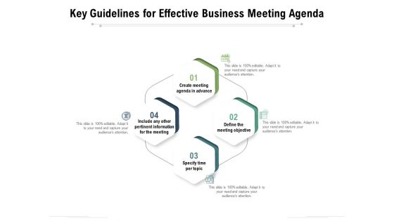 Key Guidelines For Effective Business Meeting Agenda Ppt PowerPoint Presentation Model Show PDF