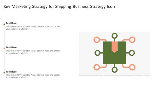 Key Marketing Strategy For Shipping Business Strategy Icon Formats PDF