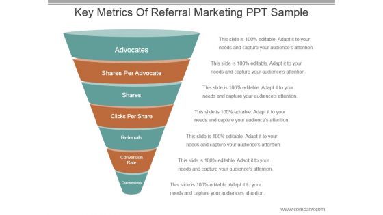 Key Metrics Of Referral Marketing Ppt Sample