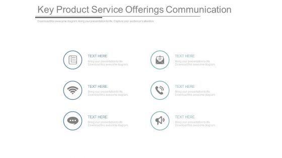 Key Product Service Offerings Communication Ppt Slides
