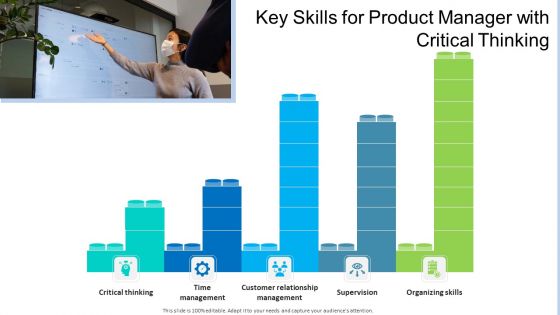 Key Skills For Product Manager With Critical Thinking Ppt PowerPoint Presentation Model Master Slide PDF