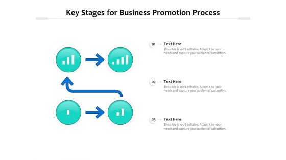Key Stages For Business Promotion Process Ppt PowerPoint Presentation File Background PDF