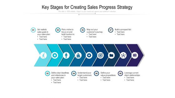 Key Stages For Creating Sales Progress Strategy Ppt PowerPoint Presentation Gallery Clipart PDF Key Stages For Creating Sales Progress Strategy Ppt PowerPoint Presentation Gallery Clipart PDF