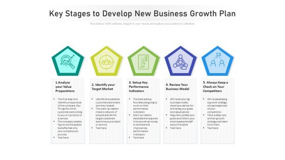 Key Stages To Develop New Business Growth Plan Ppt PowerPoint Presentation File Templates PDF