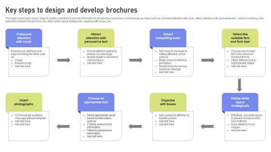 Key Steps To Design And Develop Brochures Ppt PowerPoint Presentation File Outline PDF Key Steps To Design And Develop Brochures Ppt PowerPoint Presentation File Outline PDF