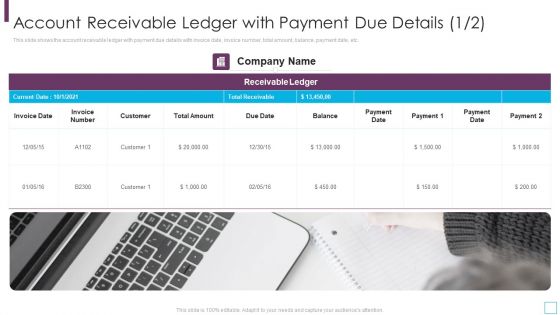 Key Strategies For Account Receivable Ledger With Payment Due Details Summary PDF