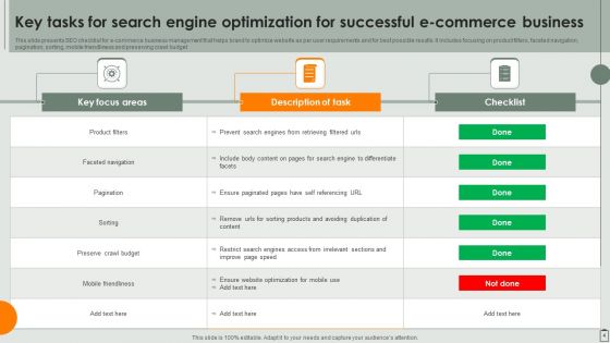 Key Tasks For Search Engine Optimization Ppt PowerPoint Presentation Complete Deck With Slides
