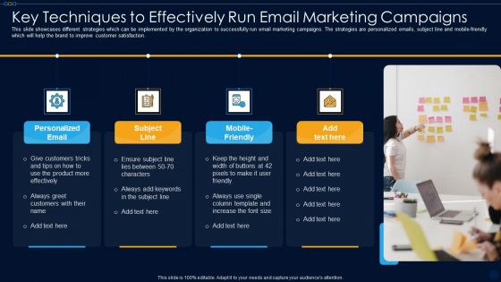 Key Techniques To Effectively Run Email Marketing Campaigns Ppt PowerPoint Presentation File Inspiration PDF