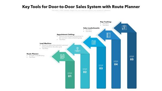 Key Tools For Door To Door Sales System With Route Planner Ppt PowerPoint Presentation Gallery Files PDF