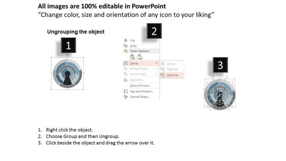 Keyhole Circular Puzzle Layout Powerpoint Templates