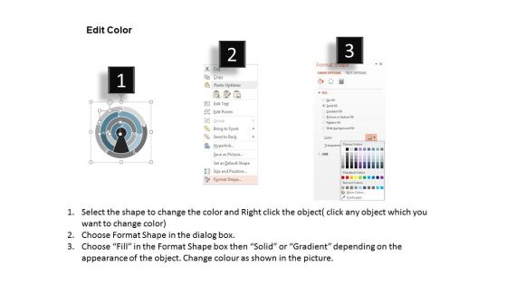 Keyhole Circular Puzzle Layout Powerpoint Templates